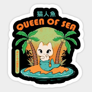 Kawaii Cat Mermaid Sticker